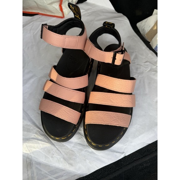 Dr. Martens Shoes - Doc Dr Martens Blaire Women's Leather Slide Sandals Pink, Size 8